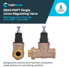 Cash Acme EB45 Pressure Regulating Valve, Single Union, 1/2 Inch NPT Female x NPT Female, Poly Top, 45 PSI, 23882-0045 - Image 2