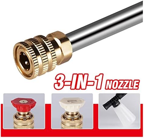 High Pressure Spray Gun, 150Bar Brushless Electric Spray Gun 3200W High Pressure Water Cleaning Machine Garden Cleaning Tools For 18V Battery(1 Battery Plug) - Image 4