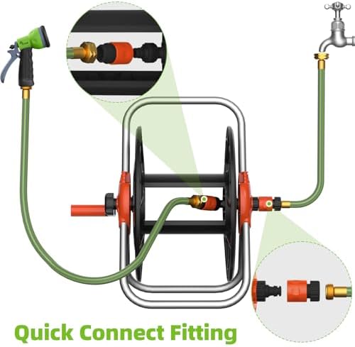 Water Hose Reel,Holds 60-80 Ft of 5/8" Hose - Image 5