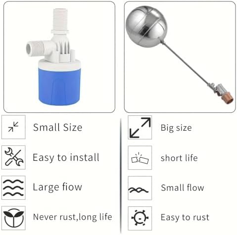 Fully Automatic Water Level Control Float Valve 1/2" Auto Shut Off Automatic Water Stop Automatic Water Make-up Controller(Side Water Ingress) - Image 4