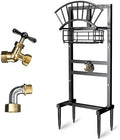 Garden Hose Holder Freestanding with Brass Faucet by Unknown