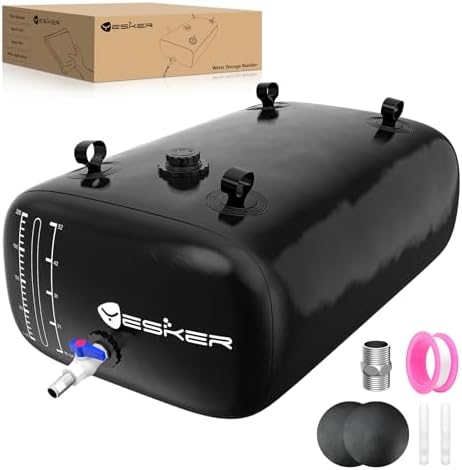 Yesker 63 Gallon Portable Water Tank Bladder for Camping Containers by YESKER