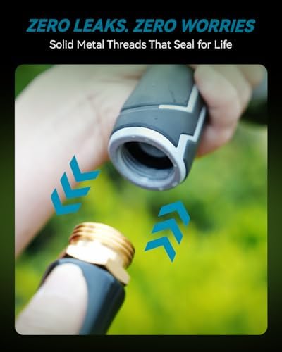 RAINPOINT Full-Metal Garden Hose Nozzle, Heavy Duty Water Hose Nozzle Sprayer With 10 Adjustable Patterns & High Flow,Thumb Control For Flow Adjustment, Ideal For Watering, Washing, Cleaning,Blue-2PCS - Image 7