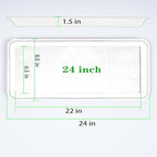 VUWEZ 2 Pack of Plastic Plant Tray Saucer Rectangular 24 inch, Plant Trays Saucers for Indoors Outdoor, Plant Water Drip Tray for Flower Pot Planter, Windowsill Plant Tray (8 X 24'', Black) - Image 2