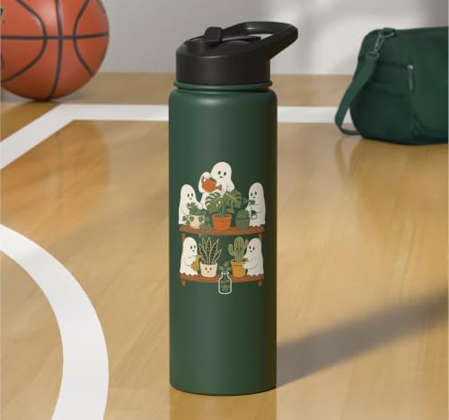 Plant Halloween Ghosts Watering Houseplant Lover Gift Stainless Steel Insulated Water Bottle - Image 7