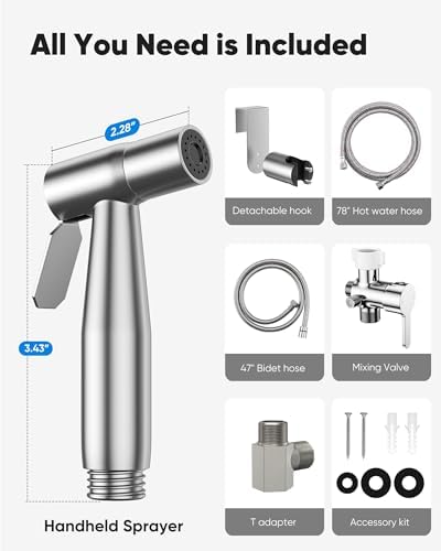 Arofa Hot and Cold Bidet Sprayer for Toilet, Warm Water Bidet Attachment - Image 6