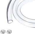 MECCANIXITY Clear PVC Tubing 3/4" ID 1" OD Plastic PVC Tube Flexible Water Hose 25ft for Industrial Tubing, Aquariums, Pump, 19mm x 24mm, with 2pcs Clamps by MECCANIXITY