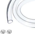 MECCANIXITY Clear PVC Tubing 3/4" ID 1" OD Plastic PVC Tube Flexible Water Hose 25ft for Industrial Tubing, Aquariums, Pump, 19mm x 24mm, with 2pcs Clamps by MECCANIXITY