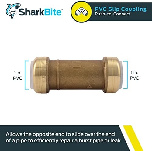 SharkBite 1 Inch PVC Slip Coupling, Push to Connect Brass Plumbing Fitting, PVC Pipe, UIP3020A - Image 4
