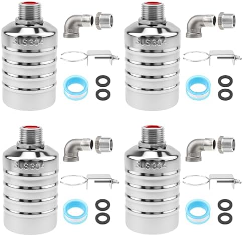 4Pack Water Float Valve Automatic Water Level Control Float Valve 1/2" 3/4" by PNXKTXO
