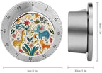 Mechanical Kitchen Timers for Cooking,Jungle Animal Pattern Printed 60 Minute Magnetic Countdown Timer,Cute Cooking Timers with Alarm,Stainless Steel Time Timer Manual No Batteries Required - Image 2