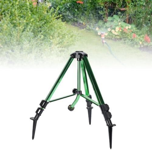 Luocute Heavy Duty Brass Nozzle Tripod Sprinkler, 360 Degree Large Area Coverage, Compatible with Most 3/4 Inch Garden Hoses, Adjustable Height 16-37in, Waters Up to 35ft - Image 6