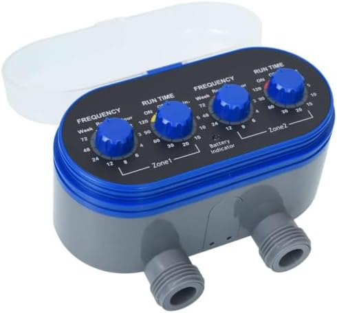 Double Outlet Water Timer with Ball Valves for Garden Irrigation - Image 2
