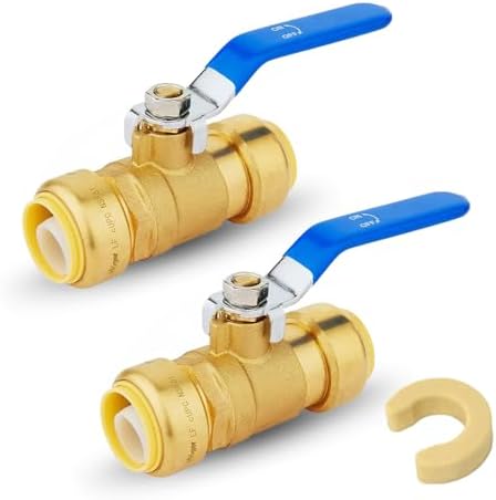 2 PCS Foskan 1" Push Fit Ball Valves,1/4" Turn Shut-off Valves by Unknown