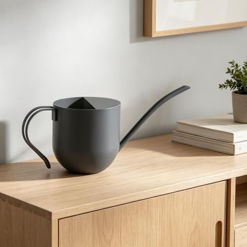 Dark Gray Watering Can 50oz Stainless Steel for Indoor Plants - Image 3