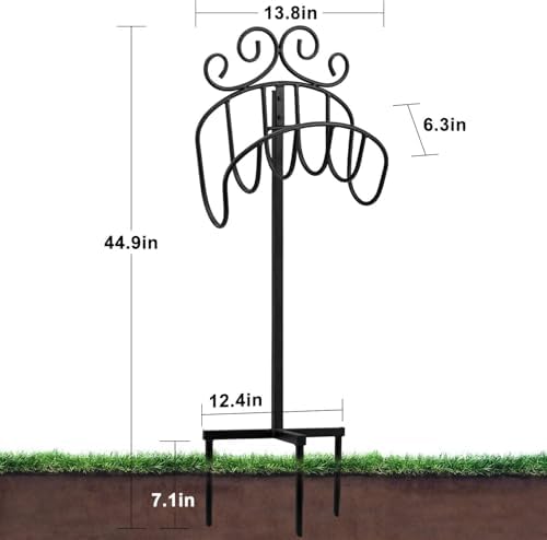 Hose Holder for Outside Freestanding+8 Pack Solar Pathway Lights Outdoor - Image 5