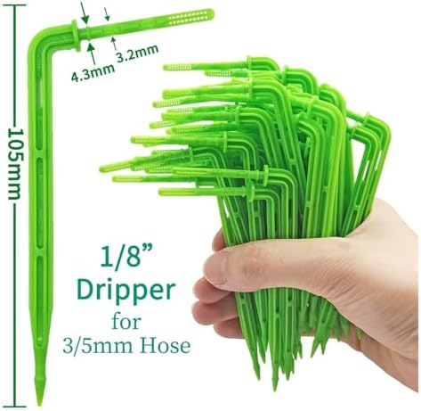 Garden Supplies Garden 4/7mm to 3/5mm Hose Automatic Watering Drip Irrigation System Kit Elbow Emitter Potted Plant Home Bonsai Nozzle(KIT001-25M) - Image 3