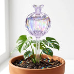 6 PCS Plant Watering Globes, Transparent Glass Self Watering Globes, Iridescent Decorative Automatic Plant Waterer, Indoor and Outdoor Plant Watering Devices for Potted Flowers and Green Plants - Image 2