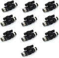 3/8 Push to Connect Ball Valve Union Air Flow Control Valve Quick Connect Tube Fittings Pneumatic Valve Air Hose Fittings 10pack by ANHAN
