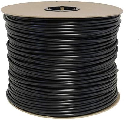 Black Polyethylene Tubing for Drip Irrigation, UV Resistant, Agricultural Grade, 60 PSI Rated, Size : 1/4" (0.170" ID x 0.250" OD) (Roll Length: 1,000ft) by Drip+Depot