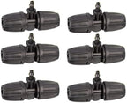 50Pcs Black Plastic Hose Connector Joint for Drip Micro Tubing by Unknown
