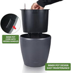 Dexceder 11x10 Self Watering Planter (Slate Gray Matte) - Image 4