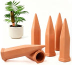 VVU Terracotta Watering Stakes for Plants, Slow-Release Plant Watering Spikes, Bottle-Fed Self-Watering Devices for Indoor and Outdoor Plants, Vacation Plant Care, 6 Pack by Unknown