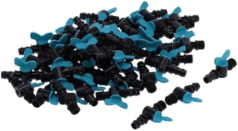 Tnfeeon 50PCS 1/2in Male Thread Barbed Ball Valve for 25mm Irrigation Pipe, Accessories for 25mm Irrigation Pipe, Shut Off Switch for Garden Drip System, Manual Water Control for by Tnfeeon