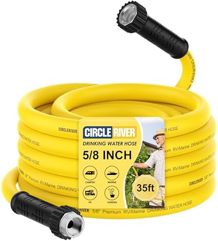 RV Drinking Water Hose 35FT, 5/8" Premium Fresh Water Hose by CircleRiver