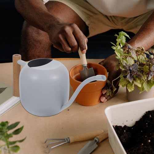 Capacity Metal Watering Can with Ergonomic Wooden Handle and Long Spout for Indoor and Outdoor Plants Stainless Steel Watering Pot for Flowers and Houseplants - Image 3