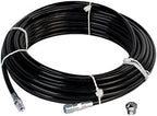 Schieffer 1/8in. x 50ft. 4800 PSI Thermoplastic Sewer Jetter Hose & 5.5 Orifice Button Nose Nozzle by Propulse