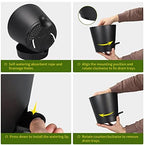 8 Inch Self Watering pots for Indoor, 6 Pack Plastic Plant Pots with Drainage Holes, Black - Image 5