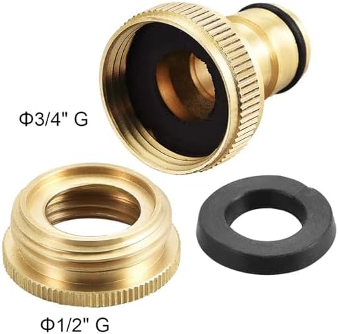 Hose Connector 4pcs Brass Faucet Tap Connector Hose Adaptor Quick Connecter Copper Hose Coupling Adapter for Garden Fitting - Image 4