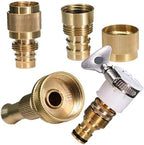2 pcs Adjustable Brass Nozzle 1/2 3/4 Garden Hose Copper Adapter Quick Water Connector(B) - Image 4