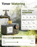 Diivoo Brass Sprinkler Timer 2 Zone & Diivoo Water Flow Meter with 180° Removable Panel Bundle - Image 3
