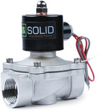 U.S. Solid 1" 24V AC Stainless Steel Electric Solenoid Valve N.C. Air Water Fuel VITON - Image 2