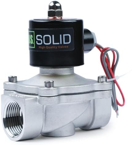 U.S. Solid 1" 24V AC Stainless Steel Electric Solenoid Valve N.C. Air Water Fuel VITON - Image 2