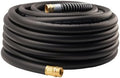 Wiseflow Garden Hose 75FT x 3/4", Heavy Duty Rubber Hose, Water Hose with Five Layered Braiding, Male Female Fittings, 1200PSI Burst, 300PSI Working for Yard, Car Wash, Pets (Black) by Unknown