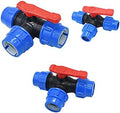 Hose Connector Adapter 20/25/32/40/50/63mm PE Pipe Three-way Quick Connection Valve 3 Way Garden Faucet Plastic Valve T-type Manifold 1Pcs (Color : 50MM) by Unknown