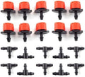 Adjustable Irrigation Drippers 4/7 pe Hose Water Sprinkler Micro Flow Dripper 8 Holes Drip Head Scattering Spray Garden Irrigation Nozzles self Watering kit(50 Sets) by Unknown