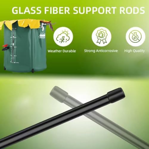 52 Gallon Rain Collection System Collapsible PVC Water Storage with Three Spigots Water Barrel Collector Garden Water Catcher - Image 5