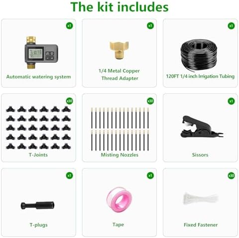 120FT Drip Irrigation System with Smart Water Timer - Image 2