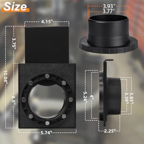4"Magnetic Dust Collection Fittings,Mag 4Inch Blast Gate for Dust Collector - Image 2