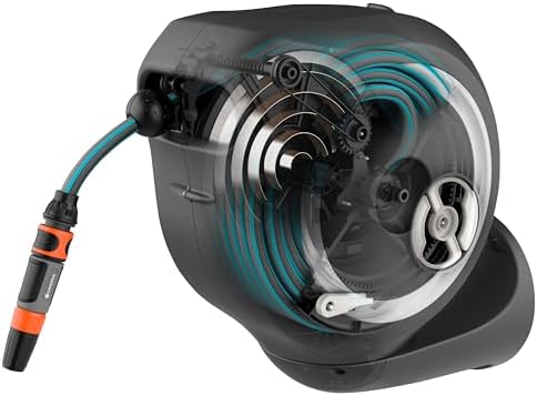 Gardena Rollup S Wall Hose Box 15 m, Turquoise, Black, Grey, Orange, White, 15m - Image 2