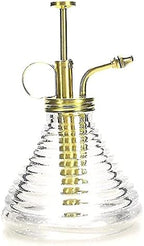 Plant Mister- Clear Color Glass Bottle & Brass Sprayer (Matt Gold) - Image 3