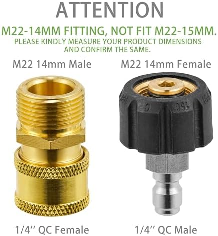 FIXFANS Pressure Washer Adapter Sets,Pressure Washer Hose Reel - Image 2
