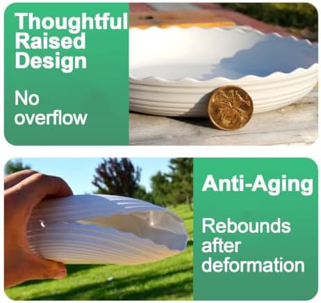 Round Plastic Plant Saucers Water Catch Tray, Garden Tray, 10 pcs - Image 6