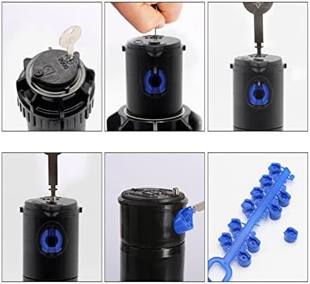 Shower Head 5Pcs G3/4" Lifting Type Buried Rotating Sprinkler 40°~360°Adjustable Pop-up Sprinkler Lawn Football Field Turf Irrigation Nozzle Watering Supplies - Image 5