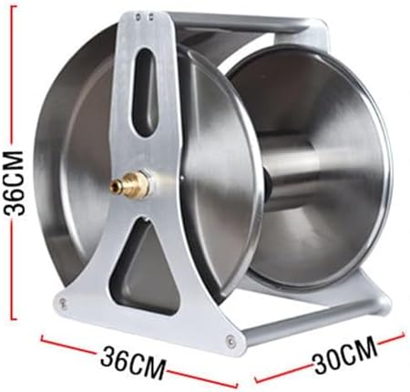 Stainless Steel Garden Hose Reel-with Cover,Wall-Mounted Watering Gun Hose Organizer,2 Installation-Wall Mounted/Placed,Garden Hose Reel Cart - Image 6
