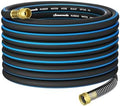DEWENWILS 5/8" x 50FT Heavy Duty Garden Hose, 300psi Working & 1000psi Burst, Solid Brass 3/4" GHT Fittings, Hot/Cold Water, 5 Layer Construction, Rubber Water Hose for Yard, Garden, Lawn by DEWENWILS